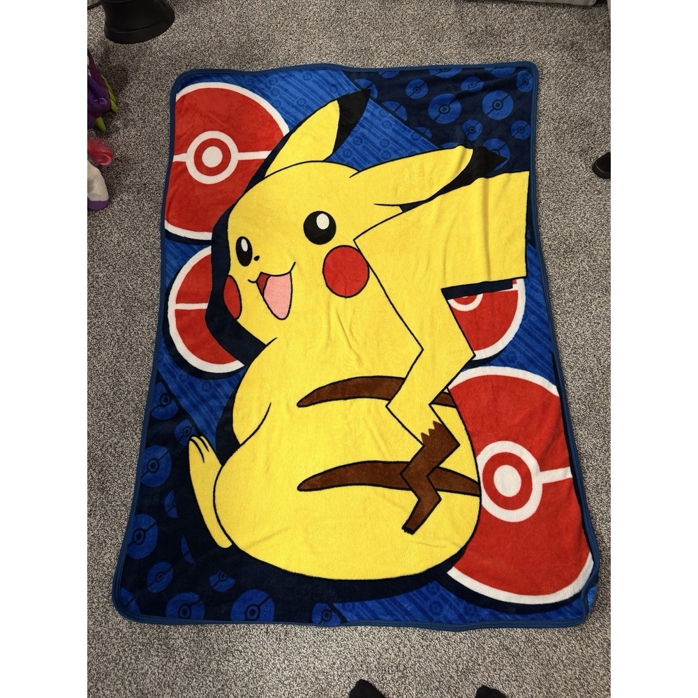 Pikachu  Throw / Pokemon  Branded Northwest  42" x 58"  Blanket